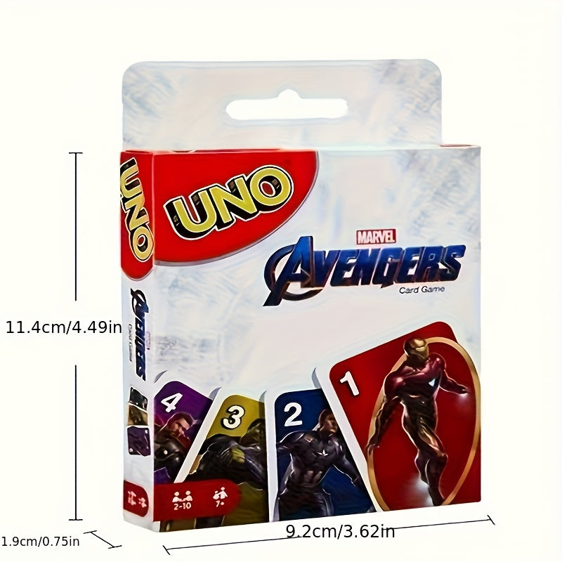 Marvel Avengers UNO Card Game - Vibrant Multiplayer Party Game for 2-10 Players, Perfect for Birthdays, Valentine'S Day, and New Year'S with Colorful Interactive Cards, Interactive Gaming | Marvel Theme | Durable Cardstock